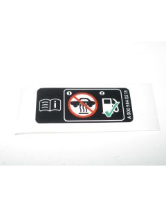 Mercedes Fuel Filler Flap Warning Label Decal Sticker A0005840213 New Genuine
